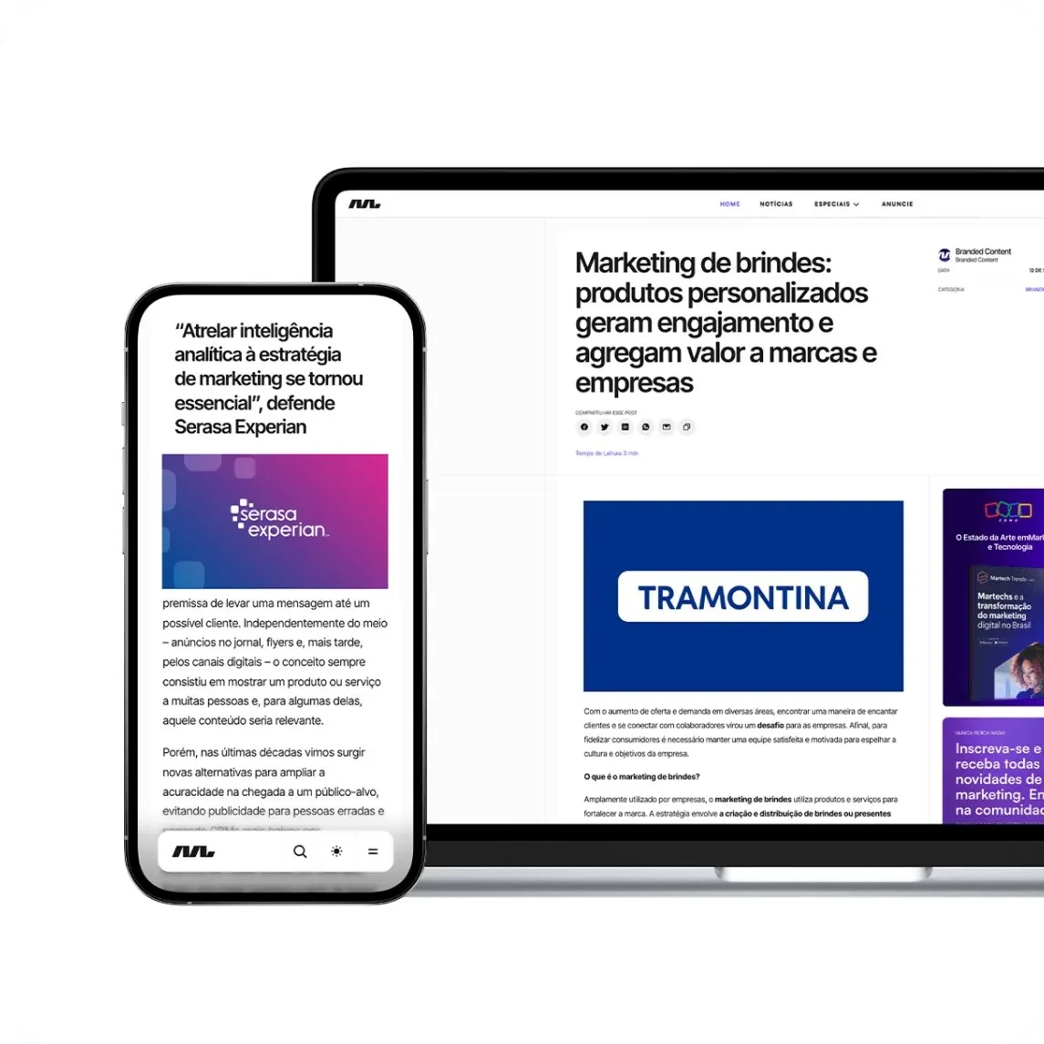 Branded Content no portal Mundo do Marketing