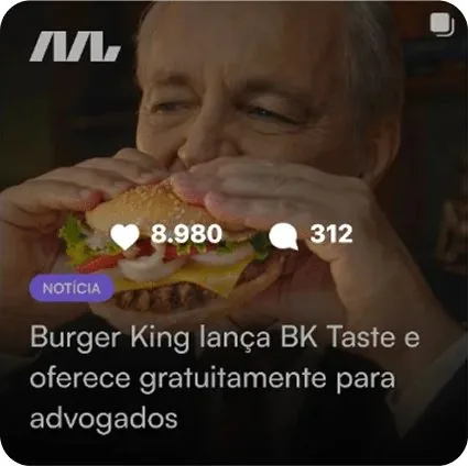 Burger King lança BK Taste e oferece gratuitamente para advogados